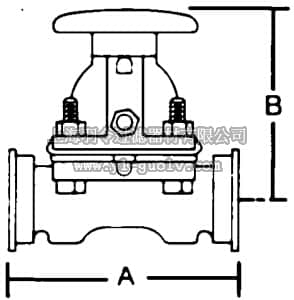 merck millipore,默克密理博,YY2003025,1-1/2 in. Tri-Clover diaphram valve A:114 mm B:89 mm