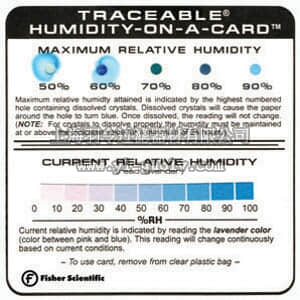 thermo fisher,赛默飞世尔,T_70114-648-49,湿度测量卡 TRACEABLE RH-ON-A CARD 6/PK