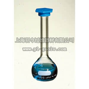 thermo fisher,赛默飞世尔,T_70120-810B,Corning Pyrex A级带塑料摁盖容量瓶 25mL FLASK 25ML 6/PK
