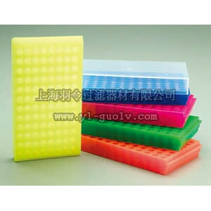 thermo fisher,赛默飞世尔,T_70105-541-38,Fisherbrand 微量离心管架 随机组合（荧光色） TB RACK FLR 96WELL AST 5RCK/PK