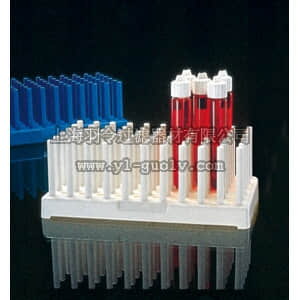 thermo fisher,赛默飞世尔,T_7011481054A,Thermo Scientific Nalgene 试管桩形支架；PP填充 用于放置96根10 - 13 mm管子, 白色 RACK PEG PP 10-13MM WH 2/PK