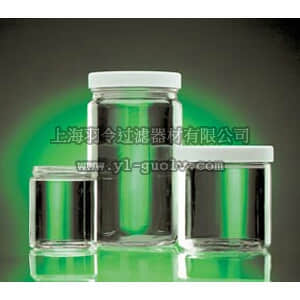 thermo fisher,赛默飞世尔,T_70102911408,Wheaton 透明直壁罐（带聚乙烯衬垫盖） 250mL, 带盖便利包装 BTL GLS CLR JAR 12CS