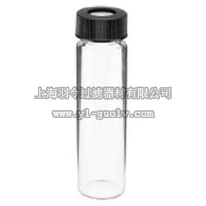 thermo fisher,赛默飞世尔,T_7010334047D,Kimble 带PTFE/硅胶隔垫和顶开口聚丙烯盖的玻璃螺纹样品瓶 24mL VIAL 24ML PTFE SIL SEPTA 144CS