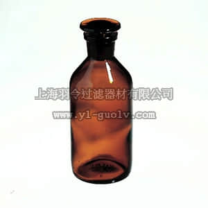 thermo fisher,赛默飞世尔,T_70102918B,Wheaton 带罩塞的棕色玻璃试剂瓶 17 oz.（500mL） BOTTLE AMB W/STPR 500ML 10/CS