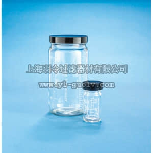 thermo fisher,赛默飞世尔,T_70113757016,Kimble 透明玻璃带刻度AC中型圆瓶，带圆锥密封衬垫盖 30mL BOTTLE AC M RND GRAD CL 432/CS