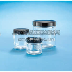 thermo fisher,赛默飞世尔,T_70113756771,Kimble 透明玻璃直壁罐（瓶盖带聚四氟乙烯涂层的低密度聚乙烯衬垫） 125mL, 带盖便利包装 JAR STRAIGHT SIDED CLR 24/CS