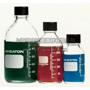 thermo fisher,赛默飞世尔,T_70106404F,Wheaton 带刻度培养基瓶 透明玻璃, 带聚四氟乙烯涂层盖, 含橡胶衬垫, 可高温高压灭菌, 125mL BTL NM W/TFE CAP 125ML 48/CS