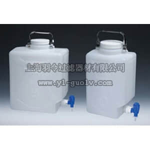 thermo fisher,赛默飞世尔,T_701029636B,Thermo Scientific Nalgene 带放水阀的方形桶 20L CARBOY RECT ASP HDPE 5 GAL