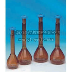 thermo fisher,赛默飞世尔,T_707FB55539,容量瓶, A级, 棕色,带聚乙烯塞子, 50 ml, 5/CS Flask, Volumetric, Class A, Amber, with polyethylene stopper, 50 ml, 5/CS