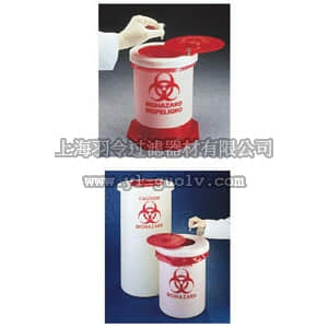 thermo fisher,赛默飞世尔,6370-0004,生物危险废品容器，聚丙烯，1.5加仑容量 BENCH CONTAINER BIOHAZ;PP 1.5G